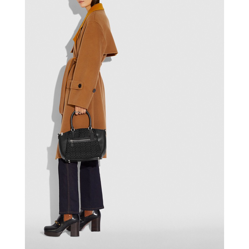 Coach Elise Satchel In Signature Jacquard (C79310)