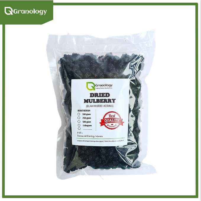 

Buah Murbei Kering / Dried Black Mulberry (500 gram) by Granology