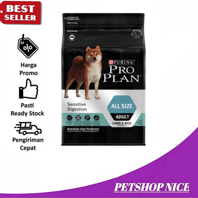 (Gojek) PRO PLAN Dog Adult Sensitive Digestion All Size Lamb 12Kg - Makanan Anjing Dewasa