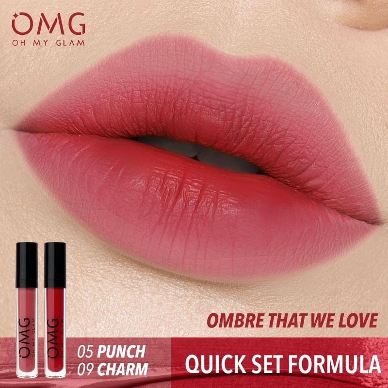 Paket Ombre Lips OMG | Lipcream OMG Ombre Coffee Edition| Lipcream OMG | Ombre OMG Lip Cream | Ombre Lips-Ombre 05+09