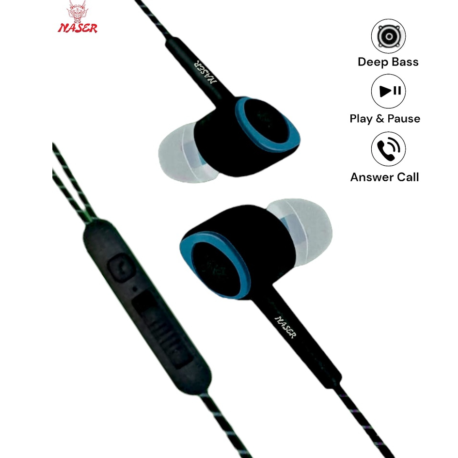 Handsfree NASER Strong Bass-High Quality / Handsfree/Headset/Earphone Strong Bass-High Quality/PRODUK ORIGINAL