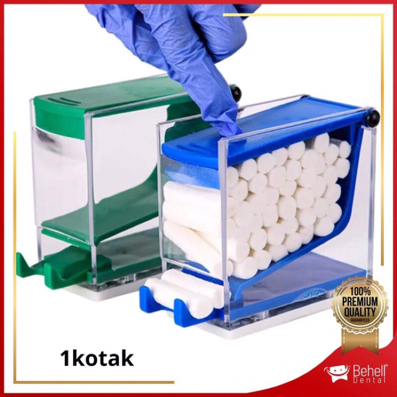 DISPENSER COTTON ROLL PREMIUM - Tempat Kotak Box Kapas Cotton Roll Dental Ortho - Behelldental Ori