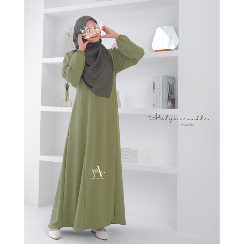 GAMIS BUTIK ATALYA CRINKLE WARNA 2 MURAH BY SIMPLY OF AEGEA SAE