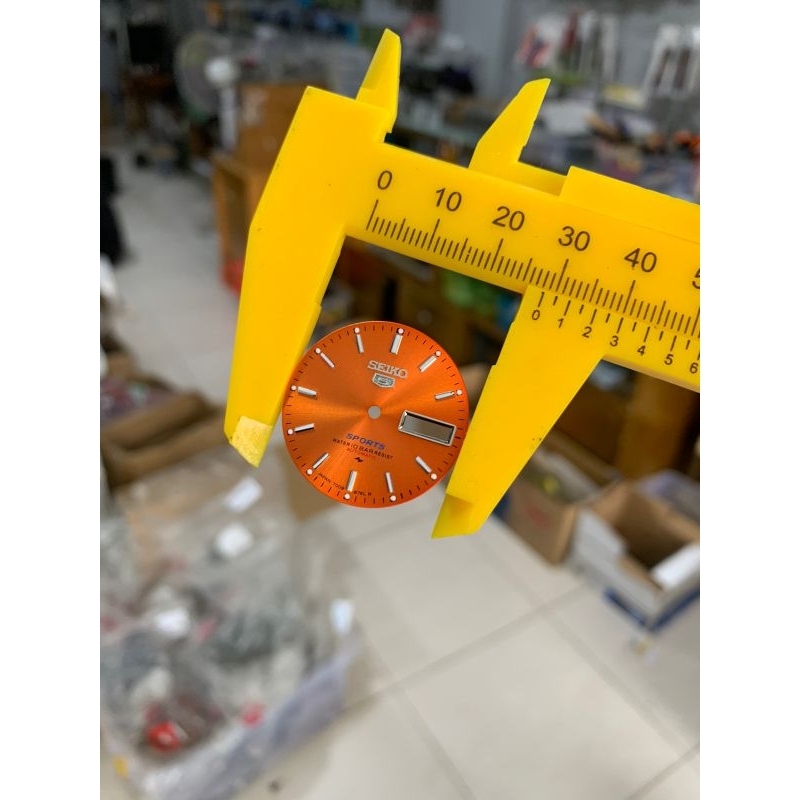 Plat Dial Jam Tangan Seiko 5 sport oren seger