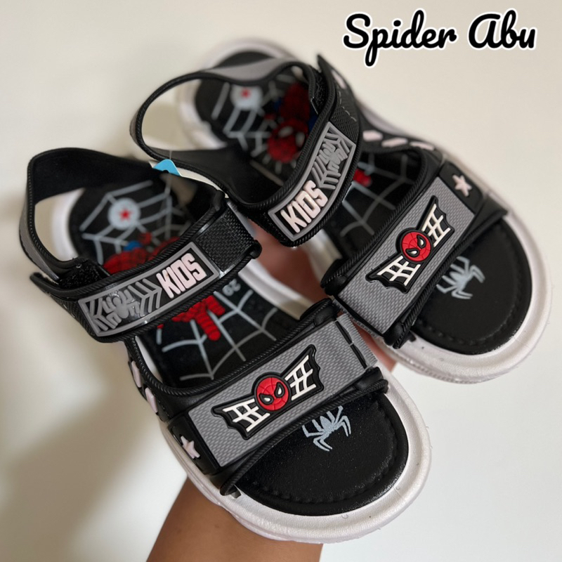 SANDAL VELCRO ANAK IMPORT MOTIF SPIDERMAN PEREKAT