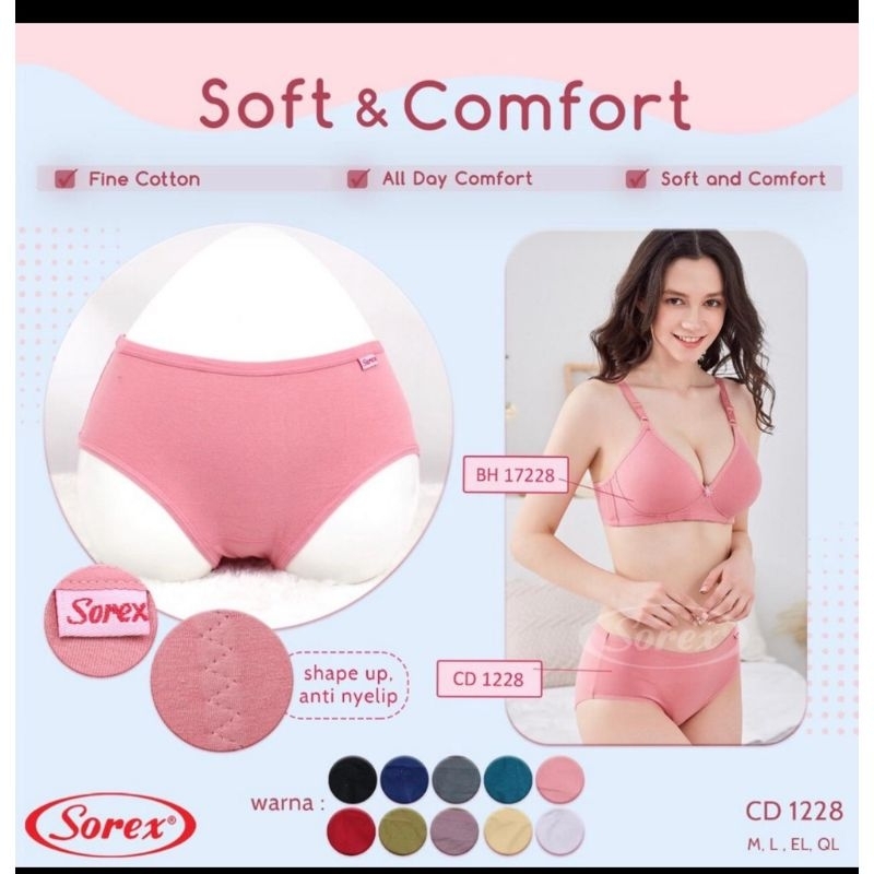 Sorex Celana Dalam Wanita CD 1228 Maxi Katun Soft Comfort