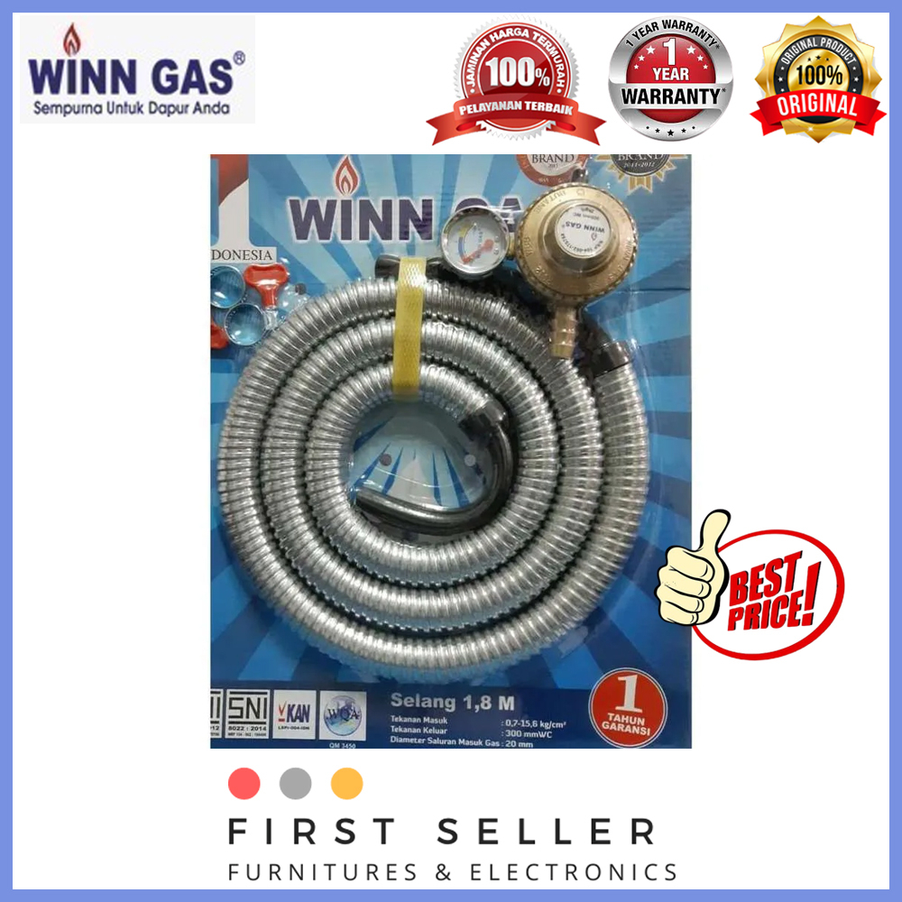 SELANG GAS + REGULATOR WINN GAS W 68M / W 68 M (GARANSI RESMI)