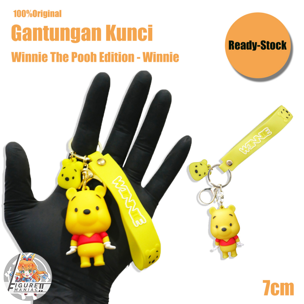 Figure Maniac - Gantungan Kunci Winnie The Pooh 3D Edition 7 cm Premium Import Tiger Pigglet Gantungan Kunci Lucu Gantungan Kunci Cute