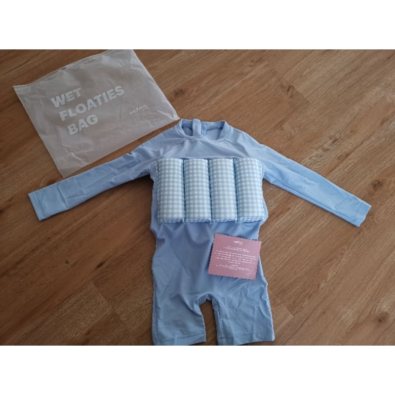 Gingham Diving Floatsuit LeeVierra, Blue Cloud