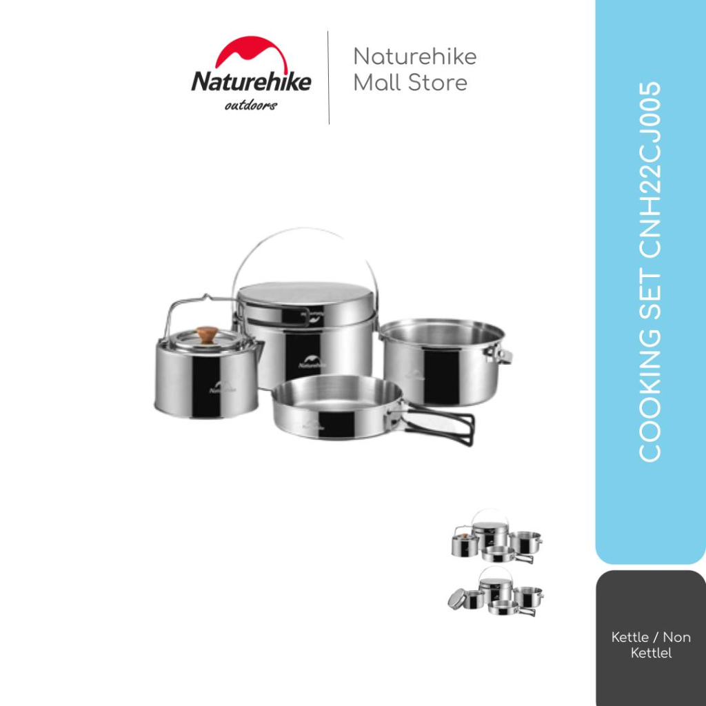 COOKING SET / NESTING / PANCI STAINLESS CAMPING NATUREHIKE NH22CJ005