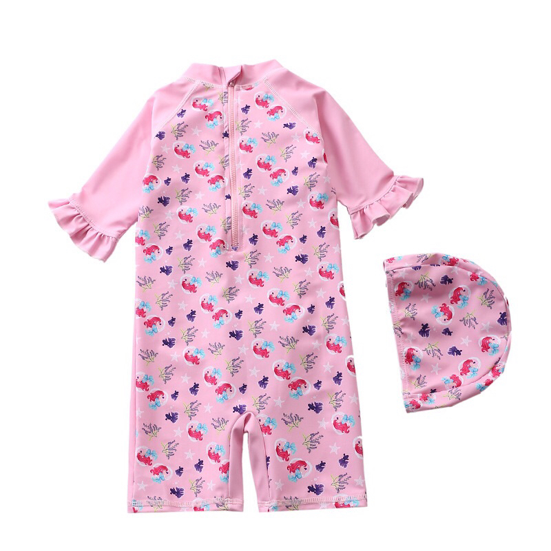 SET Baju Renang Anak Perempuan Kualitas Premium Gambar Mermaid Ariel 3D Free Topi Lucu Baju Bikini Anak Lucu Baju Swimming Anak Murah Baju Renang Anak Bagus