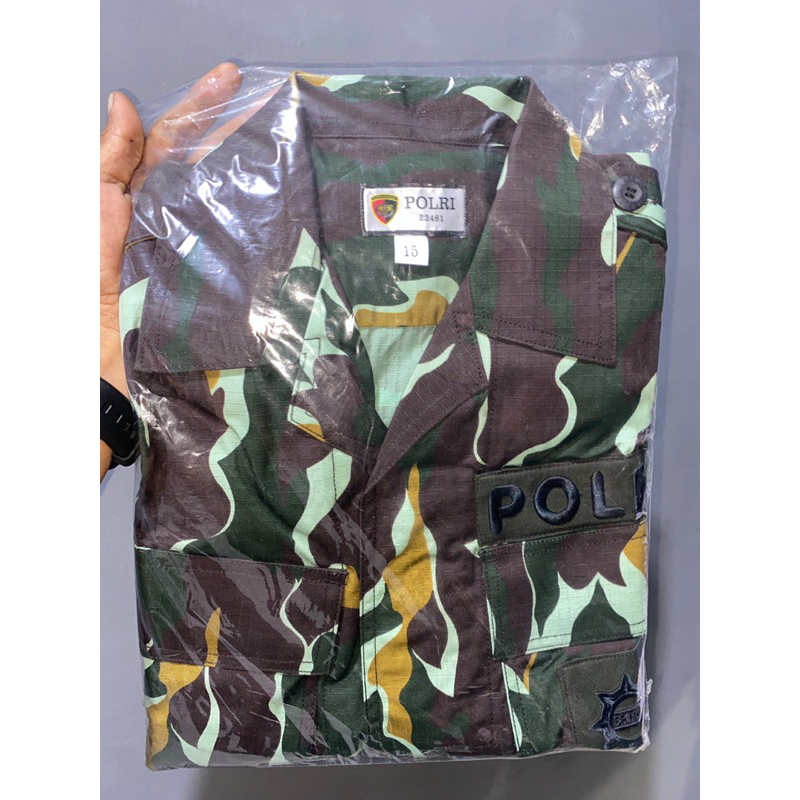 BAJU TACTICAL PDL LORENG BRIMOB JATAH POLRI 2023