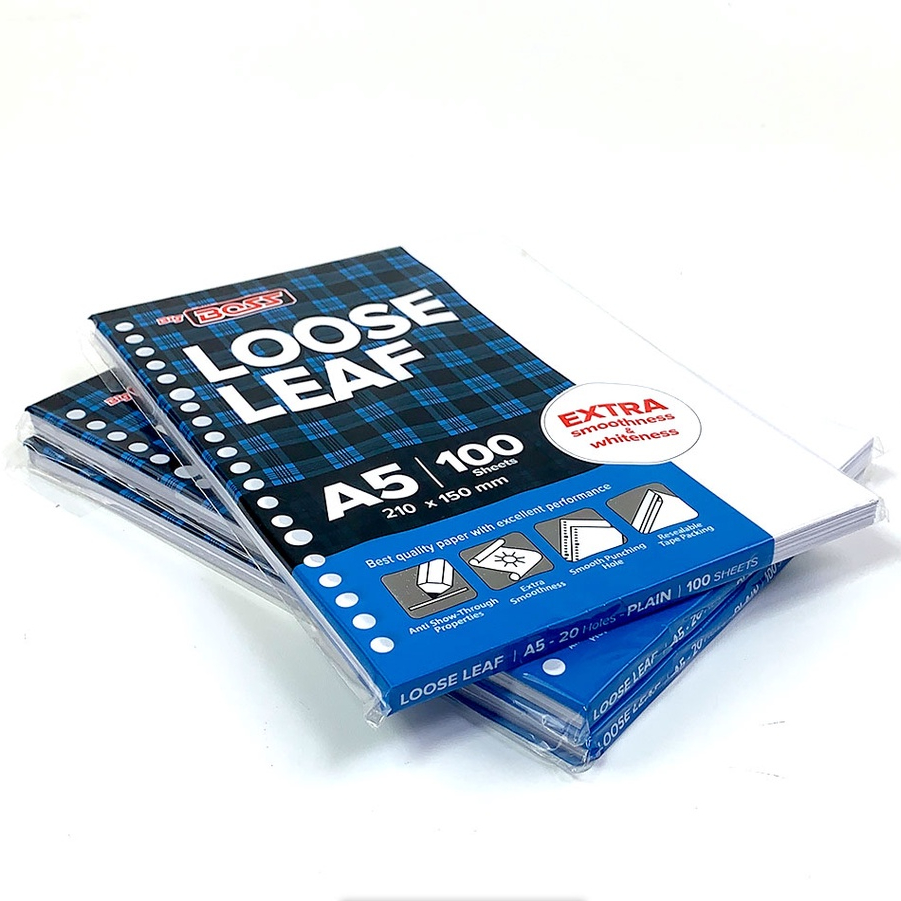 

Kertas Binder A5 Ring 20 Polos Garis Grid Dot Paper Loose Leaf Refill