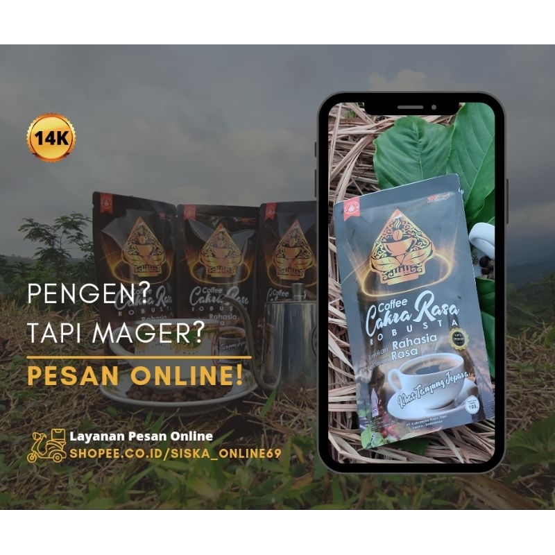 

Kopi Cakra Rasa 100% Kopi Robusta Murni Tanpa Campuran Apapun