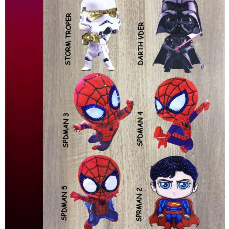 APLIKASI PATCH SUPERHERO LED SIZE 20 CM IMPORT PART 1