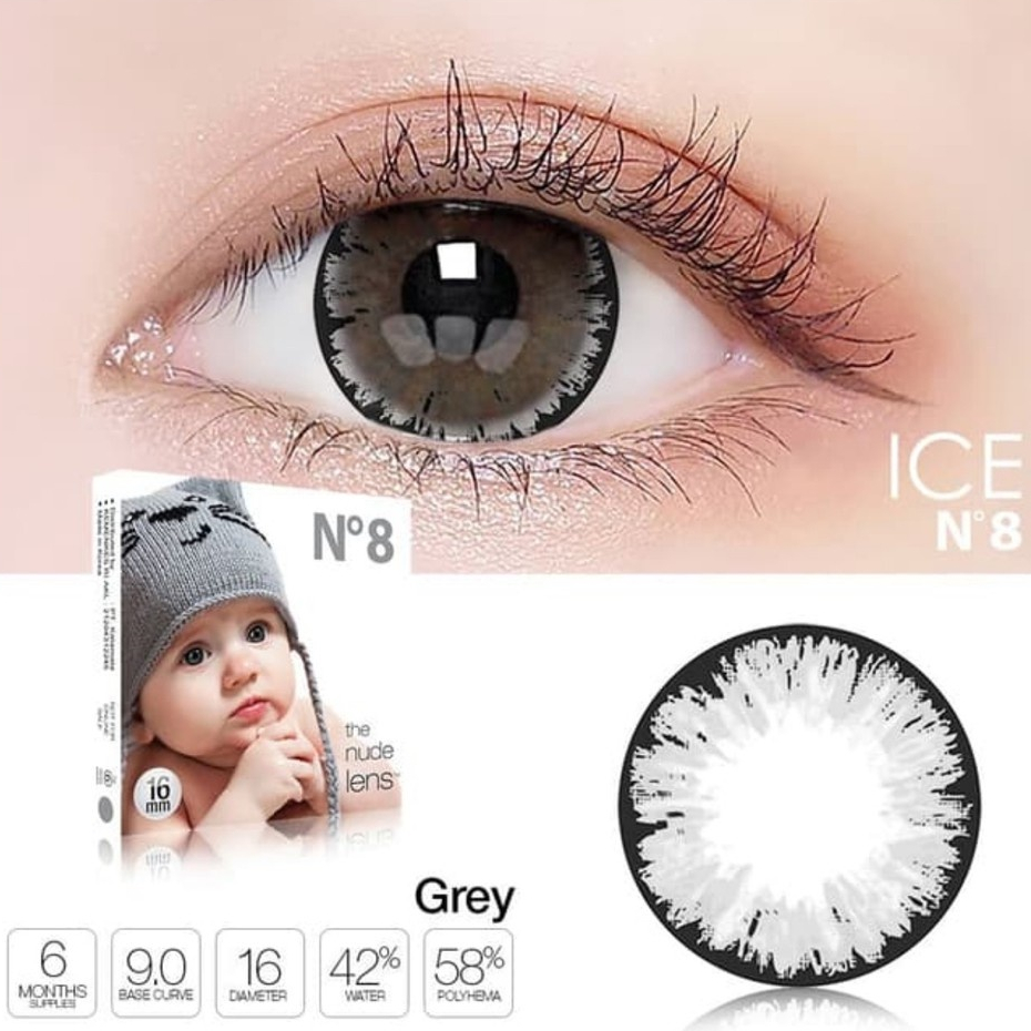 [ Normal ] HARGA PROMO : ICE N8 COLOR GREY 16MM