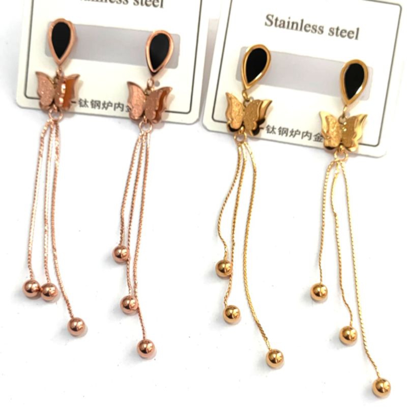 anting titanium kupu juntai