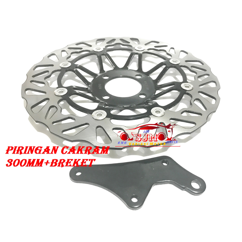 piringan depan karisma fitnew revo lama supra 125 cs1 Plus breket 300mm disk cakram besar depan