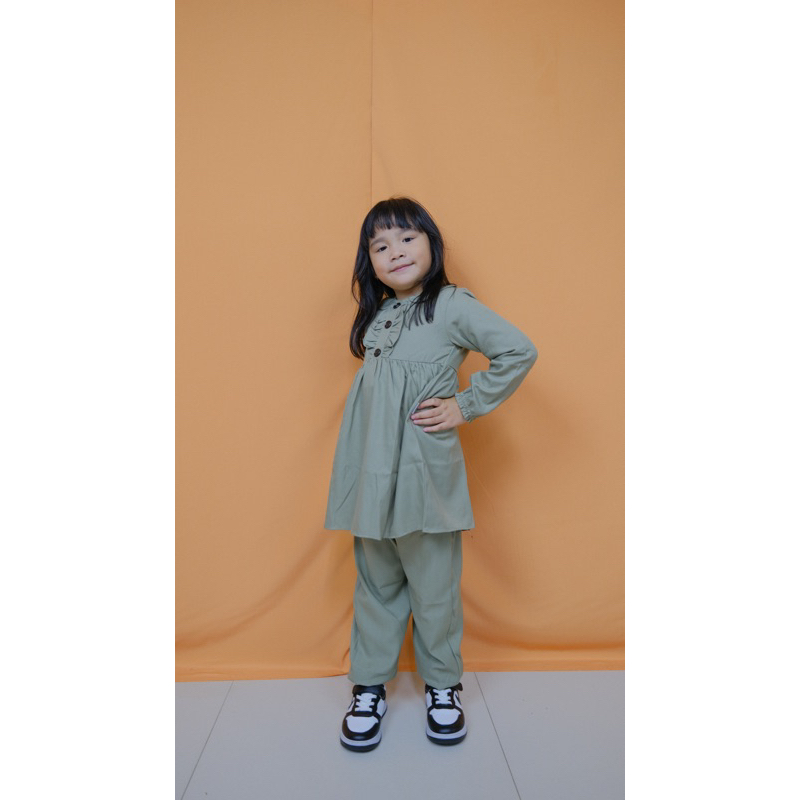 Kazel Twins Maira Naura Tunic Set Edition / Setelan Anak Perempuan - Tunik Anak 1-9 Tahun