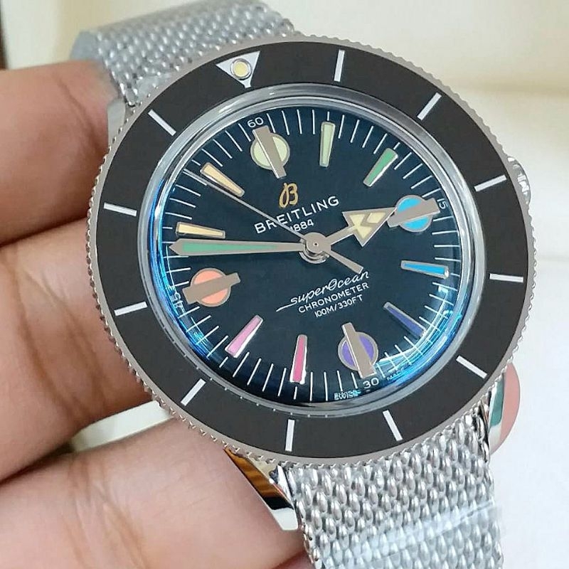 Jam Tangan Pria Breitling Super Ocean Automatic Mesh Strap