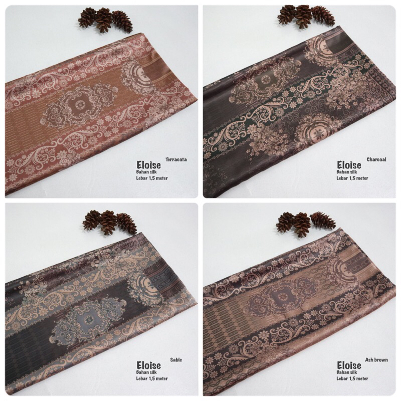 Kain silk motif ELOISE | referensi DYN | kain batik mordern | motif batik keluarga