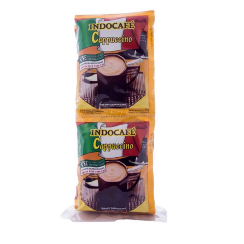 

1 RTG INDOCAFE CAPPUCCINO RENCENG ISI 10 PCS