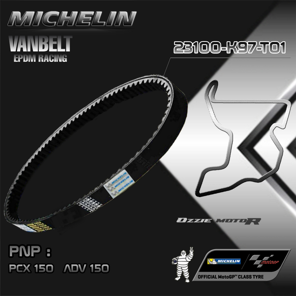 MICHELIN MOTOR CYCLE BELT VAN BELT EPDM RACING ( GARANSI 100% UANG KEMBALI ) UNTUK V-BELT MOTOR SEMUA TIPE HONDA YAMAHA ORIGINAL K16 K25 K36 K44 K97 KVY KZR KVB 2DP 54P 5TL 2PH B65 B5X B3Y K1A K1Z