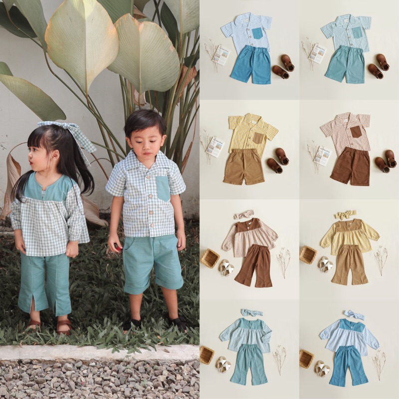 YUMI & YUJI SET SERIES | setelan anak couple laki laki & perempuan | RANBABYROOM