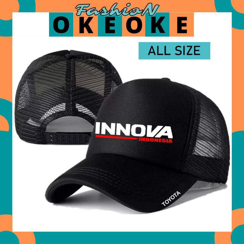 OkeOkeFashion Topi Trucker TOYOTA INNOVA - Topi Distro INNOVA Logo - Topi TOYOTA INNOVA Premium - To