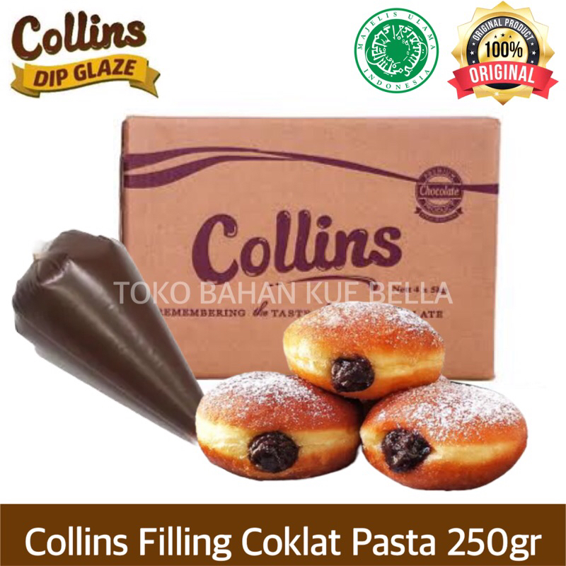 COLLINS FILLING 250gr (REPACK KERUCUT) Selai Coklat Pasta