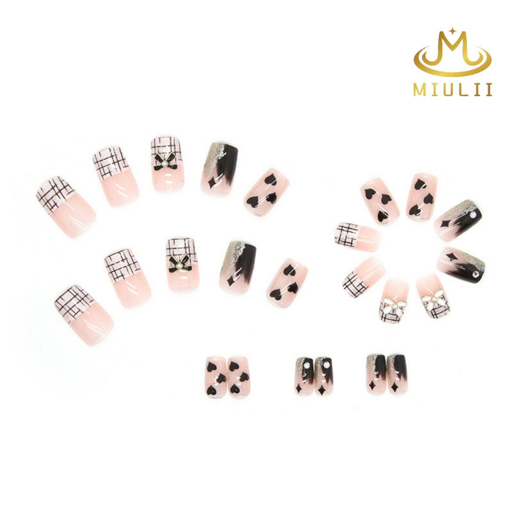 MIULII / KUKU PALSU   A0699  / 24PCS / 3D / NAIL ART / PREMIUM / CUTE / FREE LEM JELLY / KUTEK