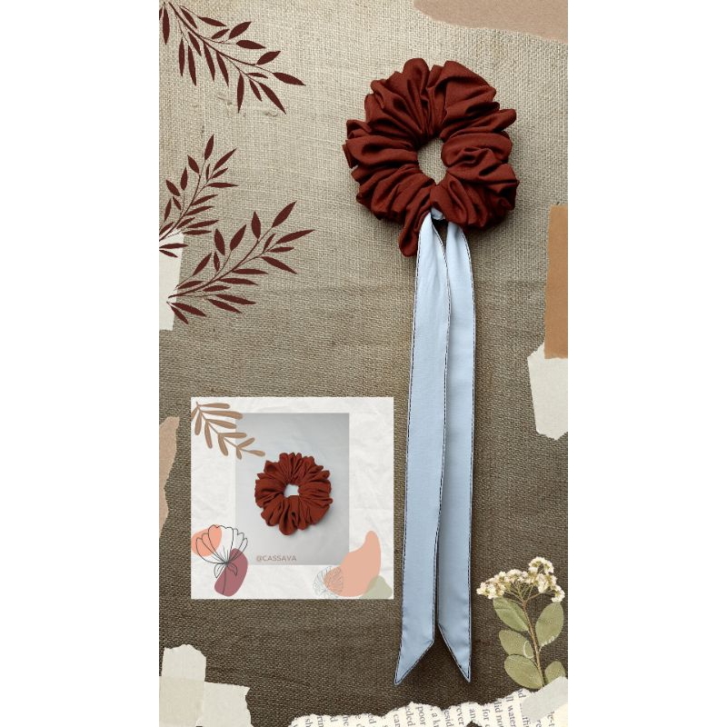 SCRUNCHIE (Ikat Rambut variasi pita panjang)