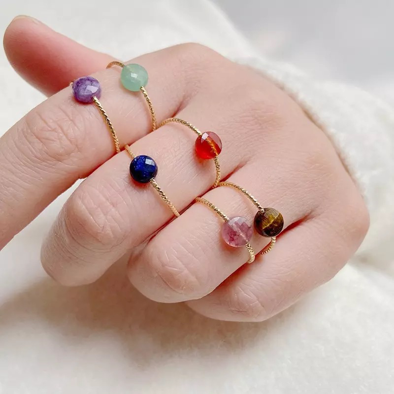 Ark.co - SOLAR SYSTEM RING cincin batu pelangi rainbow etnik minimalis