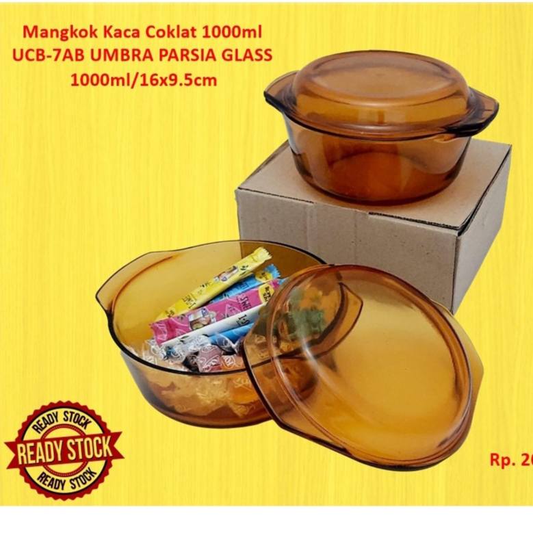 Mangkok Kaca/Mangkok Sayur/Mangkok Coklat UCB-7AB 1000ml PARSIA GLASS