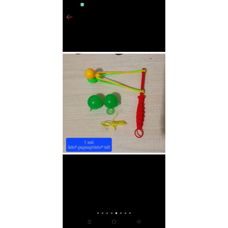 Ready mainan anak lato-lato pakai gagang + sepasang lato-lato tali