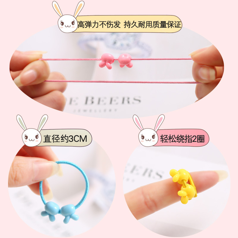 (ISI 50 PCS) Ikat Rambut Happy Girl / Anak Bayi Perempuan Karet Kunciran Kuncir Rambut Kualitas Impor Murah Lucu Mainan Kiosbalitaaprillia