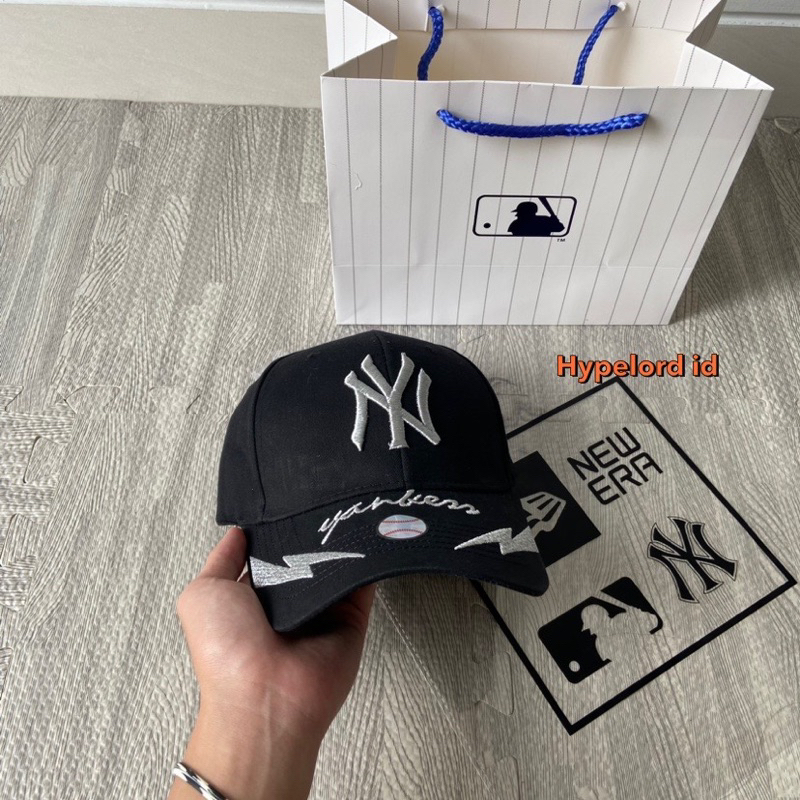 Topi Ny mlb Cap petir Lightning yankess / topi baseball Free Paperbag