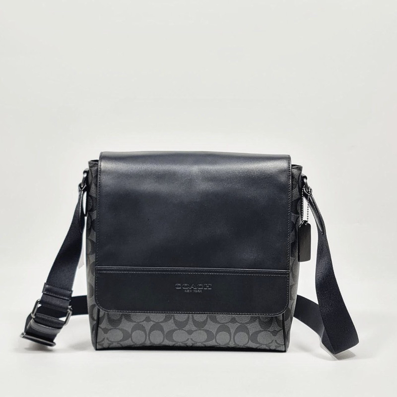 

COACH 573 HUSTON MAP CHARCOAL BLACK 27x30x6.5