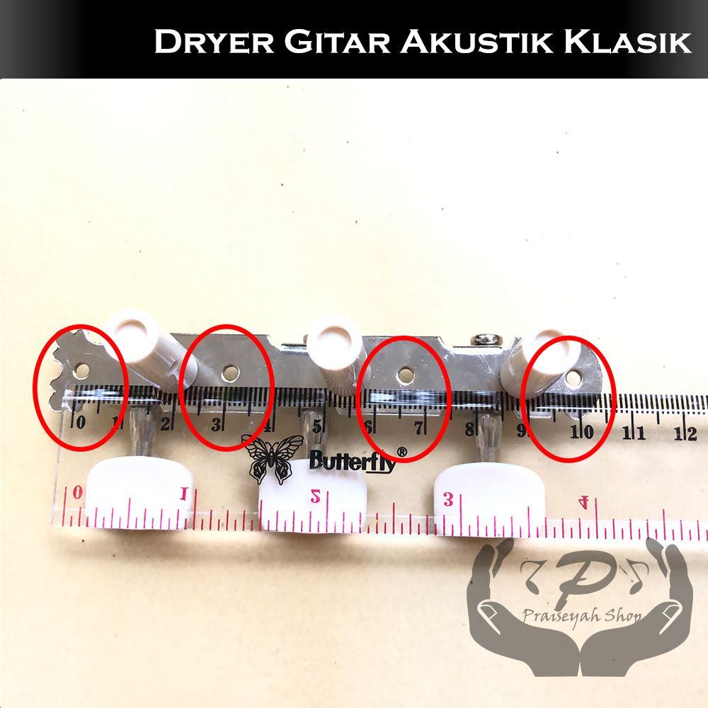 Dryer Putaran Senar Gitar Tuning Peg Akustik Klasik Nylon