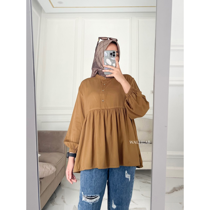 AMANDA BLOUSE - atasan wanita rayon twill