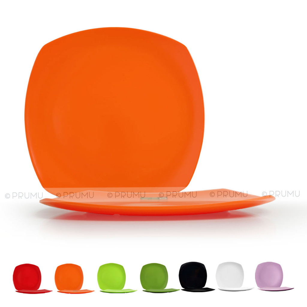 Piring Makan Melamin 9 inch - Piring Kotak Melamine - Piring Segi Empat - Piring Saji - Golden P0904