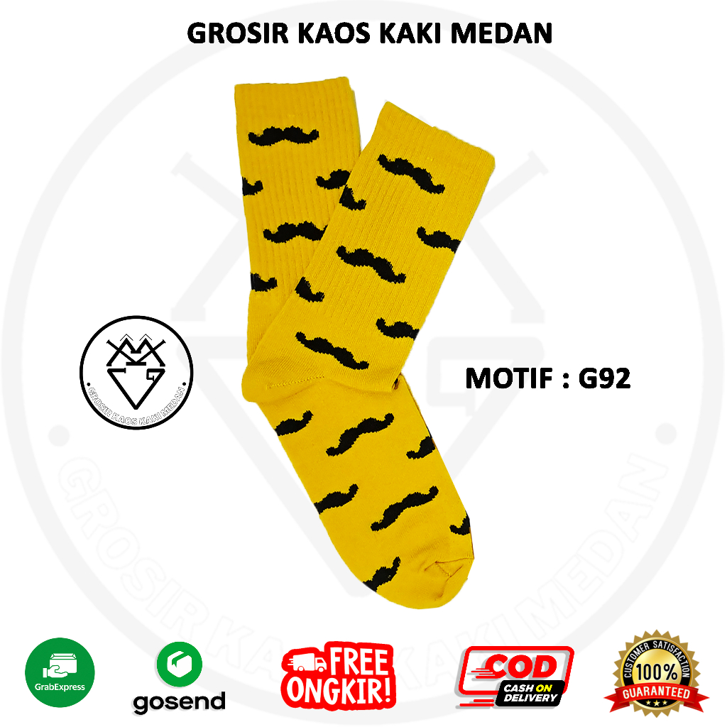 DISKON KAOS KAKI SKATE OLDSCHOOL MOTIF G92 CEWEK COWOK GROSIR MEDAN