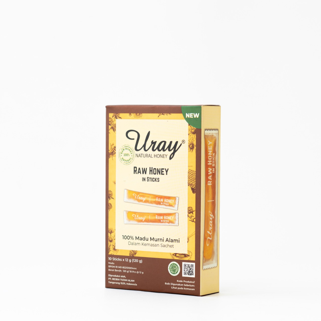 

Madu Uray Sachet Pack Isi 10 - Raw Honey 100% Natural Premium Original