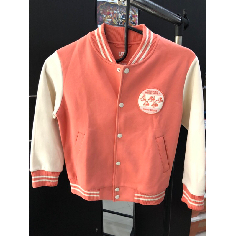 LIKE NEW jaket  PINK anak ukuran 6-7tahun merek uniqlo