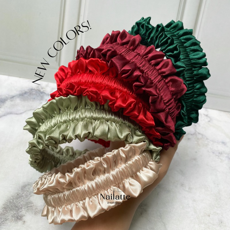 Serenescents06 Bando Nagita Slavina Dewasa Korea Wanita Kekinian Scrunchie Bandana Bendo Bondu Cewek