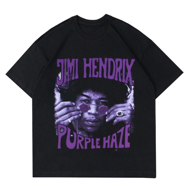 KAOS VINTAGE JIMI HENDRIX PURPLE HAZE | KAOS HITAM PRIA JIMI HENDRIX
