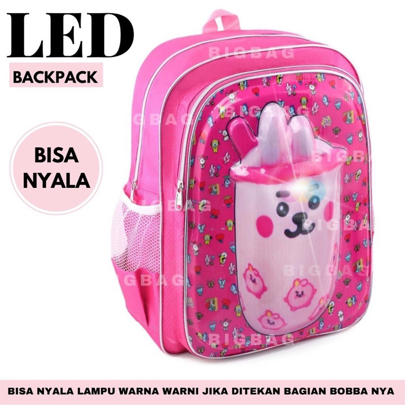 - Tas Ransel Anak Perempuan Karakter BOBA - RANSEL BOBA LED  - RANSEL BOBBA - TAS BOBA ANAK CEWE - School Bag Tas Sekolah Anak - Tas Anak Sekolah Tas Anak Kecil Tas Anak SD Tas Anak TK Promo Diskon Termurah Terlaris Terbaru Best Seller