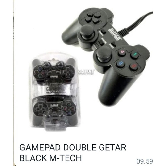 JOYSTIK GAMEPAD DOBLE MTECH MT830D HITAM USB JAMINAN