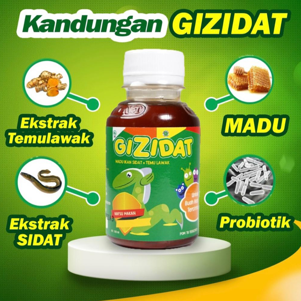 Gizidat Original - Vitamin Nafsu Makan Anak &amp; Penambah Berat Badan Anak