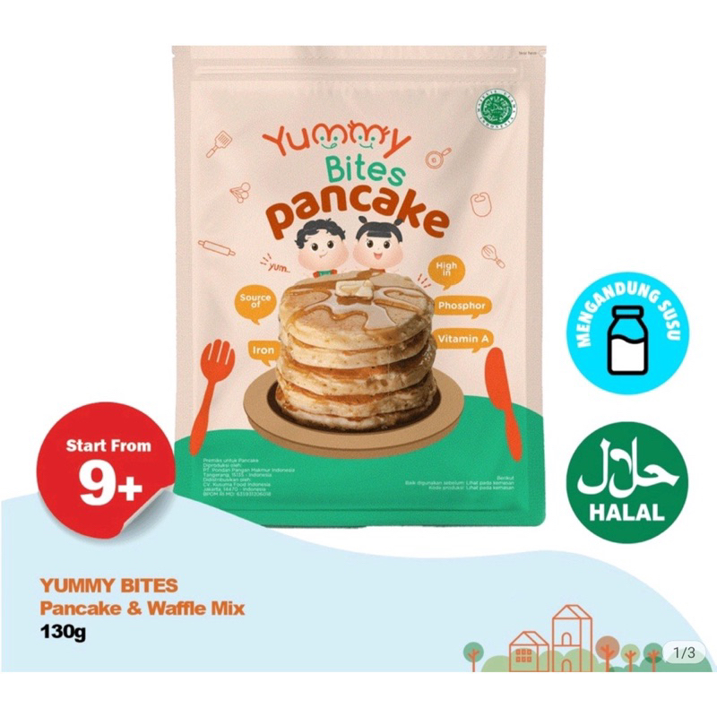 Yummy Bites Pancake &amp; Waffle Mix 130g Pancake Bayi